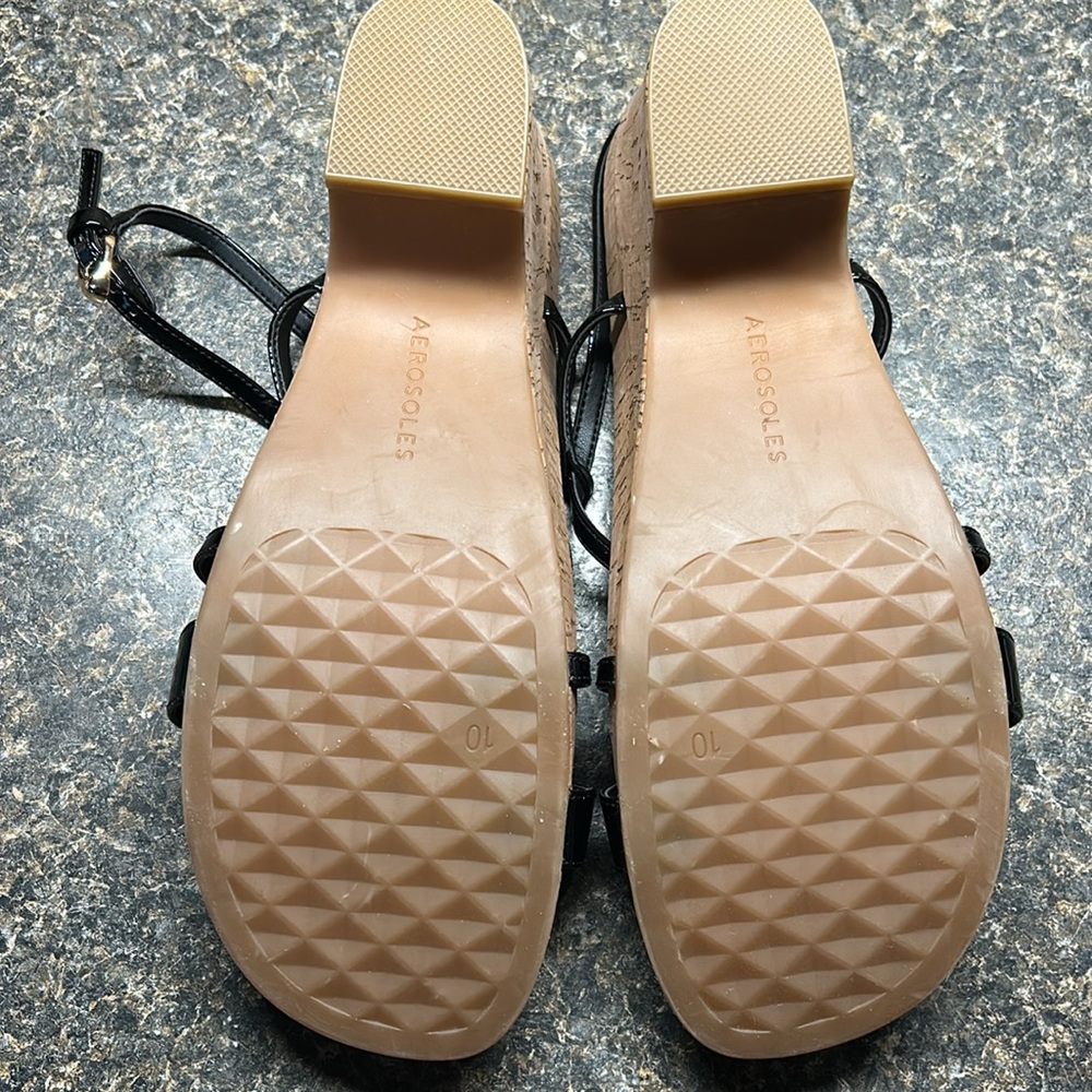 Aerosoles Miles Black Strappy Sandals NWOB - Picture 5 of 6